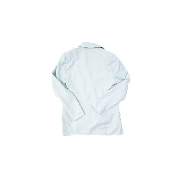 Abercrombie & Fitch Double-Breasted Blue Linen Blazer - Picture 2 of 14